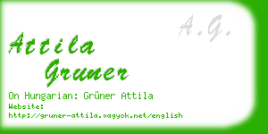 attila gruner business card