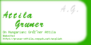 attila gruner business card